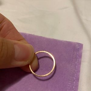 Mejuri diamonds line ring - rose gold size 7